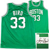 Boston Celtics Larry Bird Autographed Green Jersey JSA Stock #220499