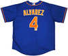 New York Mets Francisco Alvarez Autographed Blue Nike Jersey Size XL Beckett BAS Witness Stock #220558