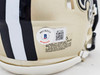 Drew Brees Autographed New Orleans Saints Gold Speed Mini Helmet "SB XLIV MVP" Beckett BAS Witness Stock #220585