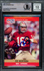 Joe Montana Autographed 1990 Pro Set Card #293 San Francisco 49ers Auto Grade Gem Mint 10 Beckett BAS Stock #220747