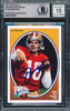 Joe Montana Autographed 1991 Upper Deck Heroes Card #4 San Francisco 49ers Auto Grade Gem Mint 10 Beckett BAS Stock #220758