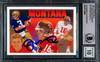 Joe Montana Autographed 1991 Upper Deck Heroes Card #9 San Francisco 49ers Auto Grade Gem Mint 10 Beckett BAS Stock #220761