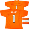 Cincinnati Bengals Ja'Marr Chase Autographed Orange Jersey Beckett BAS Witness Stock #220611