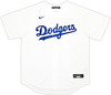 Los Angeles Dodgers Mookie Betts Autographed White Nike Jersey Size L Beckett BAS QR Stock #220614