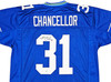Seattle Seahawks Kam Chancellor Autographed Blue Throwback Jersey MCS Holo Stock #220829
