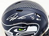 Jaxon Smith-Njigba Autographed Seattle Seahawks Blue Speed Mini Helmet Fanatics Holo Stock #220858