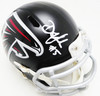 Drake London Autographed Atlanta Falcons Black Speed Mini Helmet Beckett BAS Witness #WY18263