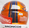 John Elway Autographed Denver Broncos Flash Orange Full Size Authentic Speed Helmet (Marks) Beckett BAS Witness #W150544