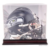 Fanatics Seattle Seahawks Mahogany Base Display Case For Full Size Helmets With Team Logo & Mirror Stock #220700