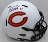 Justin Fields Autographed White Lunar Eclipse Full Size Speed Replica Helmet Chicago Bears Beckett BAS QR #W995779