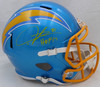 LaDainian Tomlinson Autographed Blue Flash Full Size Speed Replica Helmet San Diego Chargers "HOF 17" Beckett BAS QR #BH038600