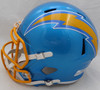 LaDainian Tomlinson Autographed Blue Flash Full Size Speed Replica Helmet San Diego Chargers "HOF 17" (Smudged) Beckett BAS QR #BH038589