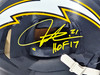 LaDainian Tomlinson Autographed San Diego Chargers Dark Blue Full Size Authentic Speed Helmet "HOF 17" Beckett BAS Witness Stock #220879