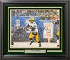 Aaron Rodgers Autographed Framed 16x20 Photo Green Bay Packers Snow Fanatics Holo Stock #221127