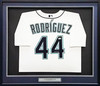 Seattle Mariners Julio Rodriguez Autographed Framed White Nike Jersey Beckett BAS QR Stock #221137