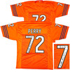 Chicago Bears William Perry Autographed Orange Jersey "The Fridge" Beckett BAS Witness Stock #220901