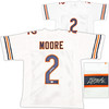 Chicago Bears DJ Moore Autographed White Jersey Beckett BAS Witness Stock #221066