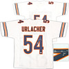 Chicago Bears Brian Urlacher Autographed White Jersey "HOF 18" Beckett BAS Witness Stock #221056