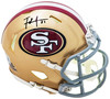 Frank Gore Autographed San Francisco 49ers Gold Speed Mini Helmet Beckett BAS Witness Stock #221166