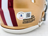 Frank Gore Autographed San Francisco 49ers Gold Speed Mini Helmet Beckett BAS Witness Stock #221166