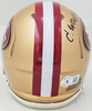 Charvarius Ward Autographed San Francisco 49ers Gold Speed Mini Helmet Beckett BAS QR Stock #221167