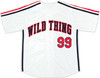 Charlie Sheen Autographed White Jersey Major League Ricky 'Wild Thing' Vaughn Beckett BAS Witness Stock #221303