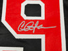 Charlie Sheen Autographed Navy Jersey Major League Ricky 'Wild Thing' Vaughn Beckett BAS Witness Stock #221305