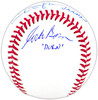 Charlie Sheen, Corbin Bernsen & Tom Berenger Autographed Official MLB Baseball Major League Beckett BAS Witness Stock #221318