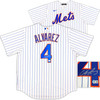 New York Mets Francisco Alvarez Autographed White Nike Jersey Size XL Beckett BAS Witness Stock #221298