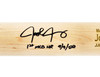 Josh Jung Autographed Blonde Marucci Player Model Bat Texas Rangers "1st MLB HR 9/9/22" Beckett BAS Witness Stock #221360