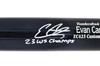 Evan Carter Autographed Navy/Grey Marucci Player Model Bat Texas Rangers "23 WS Champs" Beckett BAS Witness Stock #221364