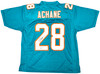 Miami Dolphins De'Von Achane Autographed Teal Jersey Beckett BAS Witness Stock #221539