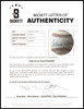 Hank Aaron Autographed Official Hand Painted Logo Feeney NL Baseball Atlanta Braves Beckett BAS #AC94131