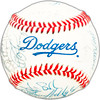 1988 World Series Champion Los Angeles Dodgers Team Signed Autographed Official Dodgers Logo Baseball With 25 Signatures Including Tommy Lasorda & Don Sutton Beckett BAS #AB08814