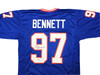 Buffalo Bills Cornelius Bennett Autographed Blue Jersey Beckett BAS Witness Stock #213095