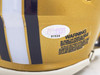 Jalen McMillan Autographed Washington Huskies Gold Speed Mini Helmet MCS Holo Stock #222064