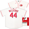 Cincinnati Reds Elly De La Cruz Autographed White Nike Jersey Size XL Beckett BAS Witness Stock #222818