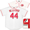 Cincinnati Reds Elly De La Cruz Autographed White Nike Jersey Size L Beckett BAS Witness Stock #222817
