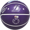 Shaquille Shaq O'Neal Autographed Purple City Edition Basketball Los Angeles Lakers Beckett BAS Witness Stock #222786