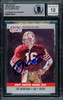 Joe Montana Autographed 1990 Pro Set Card #19 San Francisco 49ers Auto Grade Gem Mint 10 Beckett BAS #16170210