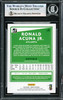 Ronald Acuna Jr. Autographed 2020 Donruss Card #170 Atlanta Braves Beckett BAS #16175141