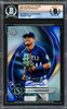 Julio Rodriguez Autographed 2022 Bowman Platinum Rookie Card #41 Seattle Mariners Beckett BAS #16177395