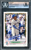 Julio Rodriguez Autographed 2022 Topps Holiday Rookie Card #HW44 Seattle Mariners Beckett BAS #16340989