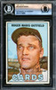 Roger Maris Autographed 1967 Topps Card #45 St. Louis Cardinals Beckett BAS #16176464