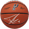 Tony Parker Autographed Authentic Leather San Antonio Spurs Logo Basketball San Antonio Spurs Beckett BAS Witness Stock #222837