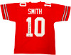 Ohio State Buckeyes Troy Smith Autographed Red Jersey "Heisman 06" Beckett BAS Witness Stock #222843
