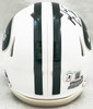 Wayne Chrebet Autographed New York Jets White 98-18 Throwback Speed Mini Helmet Beckett BAS Witness Stock #223738