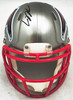 Michael Vick Autographed Atlanta Falcons Flash Silver Speed Mini Helmet Beckett BAS Witness Stock #223740