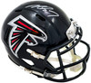 Michael Vick Autographed Atlanta Falcons Black 03-19 Throwback Speed Mini Helmet Beckett BAS Witness Stock #223742