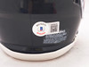 Michael Vick Autographed Atlanta Falcons Black 03-19 Throwback Speed Mini Helmet Beckett BAS Witness Stock #223742